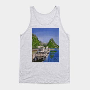 Cruise ships in Milford Sound, New Zealand Tank Top